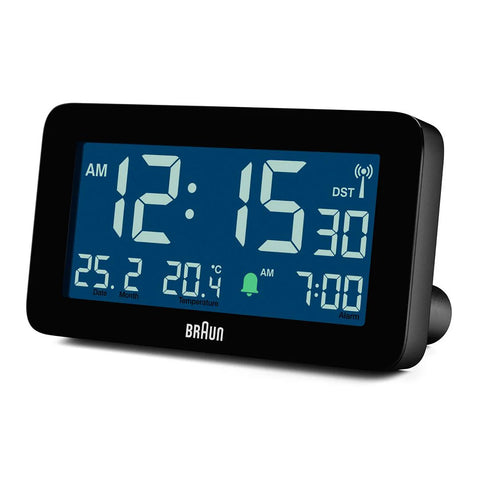 Braun - Digital Vekkerklokke Dato/Temperatur Sort - Norway Designs