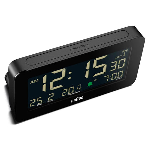 Braun - Digital Vekkerklokke Dato/Temperatur Sort - Norway Designs