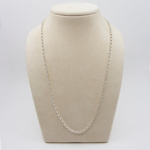 Pea chain 4mm/70cm Silver