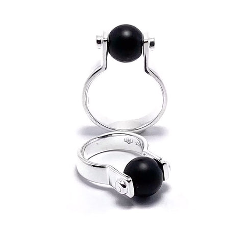 MoM of Sweden - Spin Ring Sølv/Onyx - Norway Designs