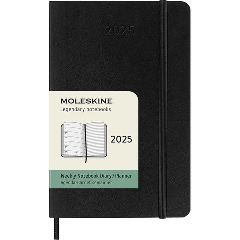 Planner 2025 12m Soft P. Uke/Notat - Svart