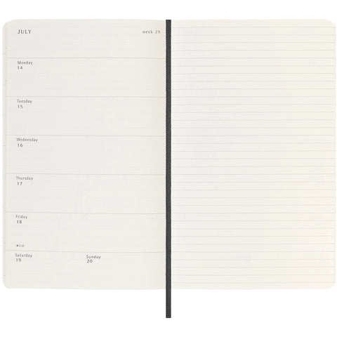 Planner 2025 12m Soft P. Uke/Notat - Svart