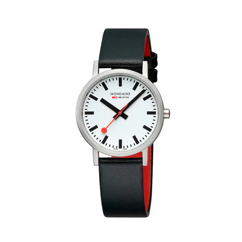 Mondaine Classic Armbåndsur 36mm Stål/Sort - Norway Designs