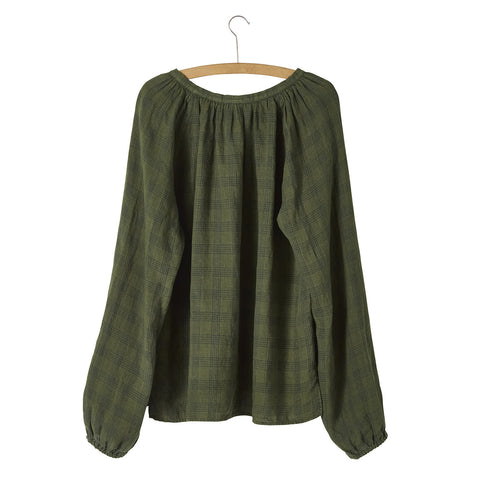 Nygårdsanna - Tunic Blouse Green Check - Norway Designs