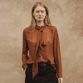 Nygårdsanna - Tieband Blouse Rust - Norway Designs