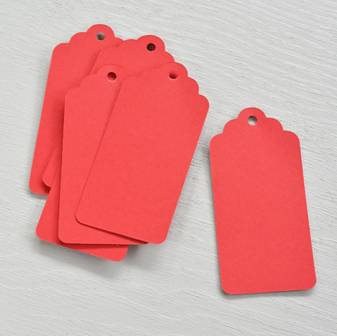 Stefan Paper Labels 10 pcs Old-fashioned Red