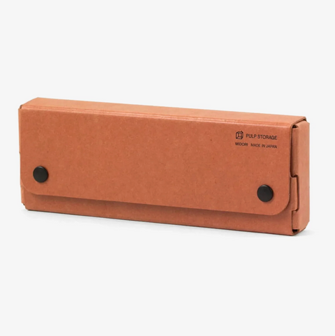 Midori PULP Pasco Pen Case - Orange tan