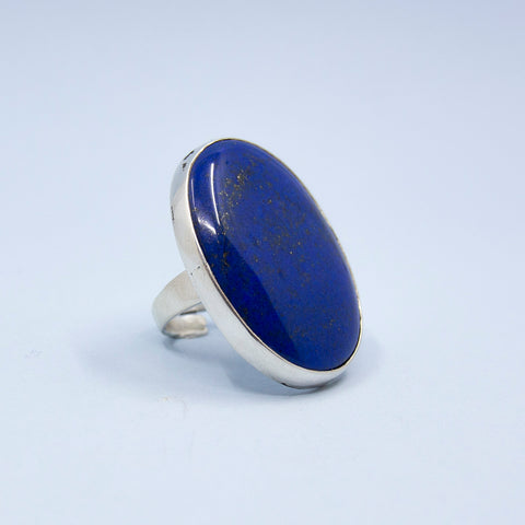 Solfrid Simensen - Ring Stor Lapis Lazuli/Sølv - Norway Designs