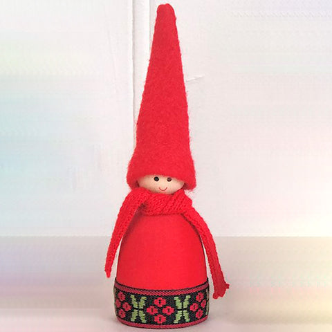 Spegels - Julepynt Nisse m/Rødt Skjerf Rød 12cm - Norway Designs