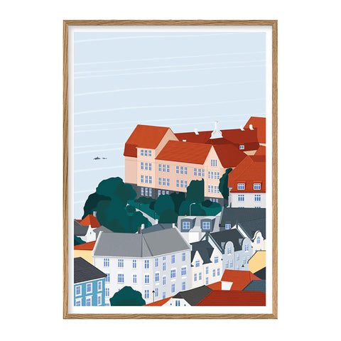 Wallstories-Plakat 50x70cm Klassisk Bergen-Norway designs