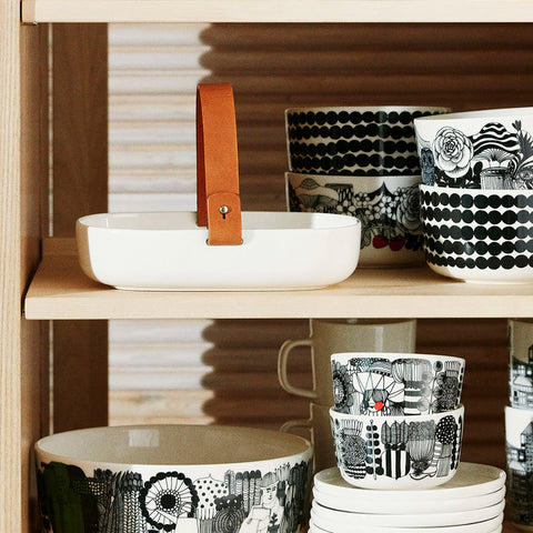 Marimekko - Oiva Koppa Serveringsskål Hvit - Norway Designs